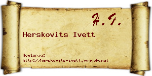 Herskovits Ivett névjegykártya